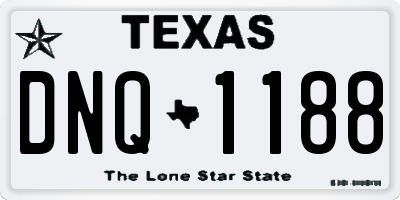 TX license plate DNQ1188