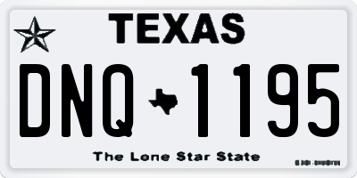 TX license plate DNQ1195