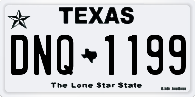 TX license plate DNQ1199