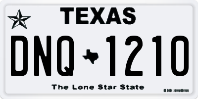 TX license plate DNQ1210