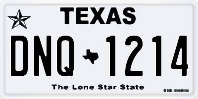 TX license plate DNQ1214