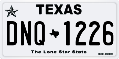 TX license plate DNQ1226