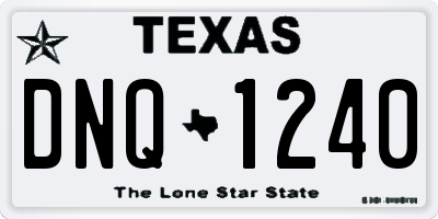 TX license plate DNQ1240