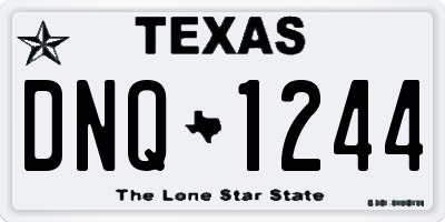 TX license plate DNQ1244