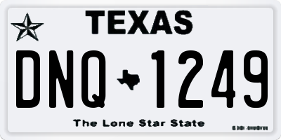 TX license plate DNQ1249