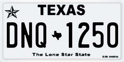 TX license plate DNQ1250