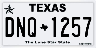 TX license plate DNQ1257
