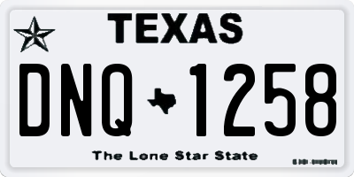 TX license plate DNQ1258
