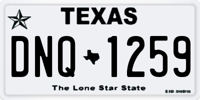 TX license plate DNQ1259