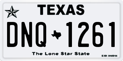 TX license plate DNQ1261