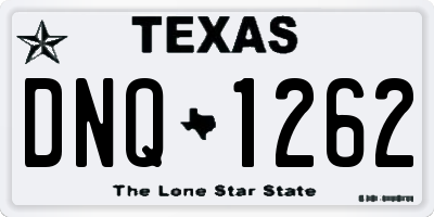 TX license plate DNQ1262