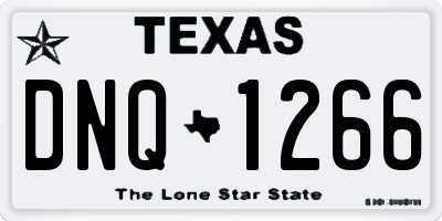 TX license plate DNQ1266