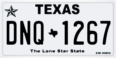 TX license plate DNQ1267