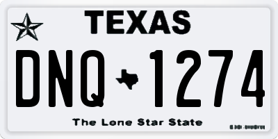 TX license plate DNQ1274