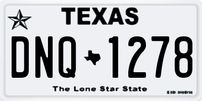 TX license plate DNQ1278