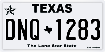TX license plate DNQ1283