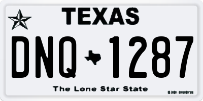 TX license plate DNQ1287
