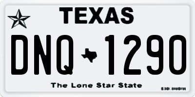 TX license plate DNQ1290