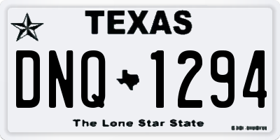 TX license plate DNQ1294