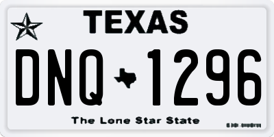 TX license plate DNQ1296