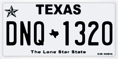 TX license plate DNQ1320