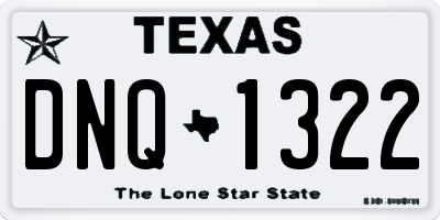 TX license plate DNQ1322