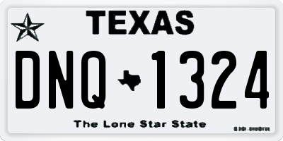 TX license plate DNQ1324