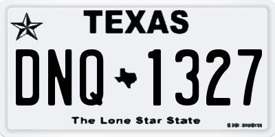 TX license plate DNQ1327