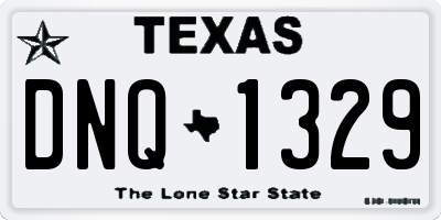 TX license plate DNQ1329