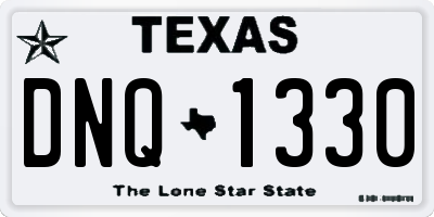 TX license plate DNQ1330