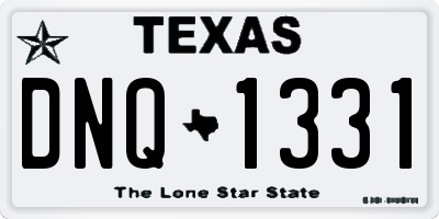 TX license plate DNQ1331