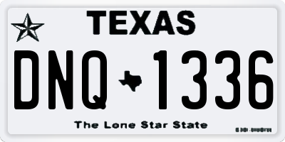 TX license plate DNQ1336