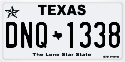 TX license plate DNQ1338