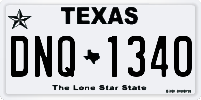 TX license plate DNQ1340