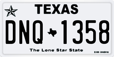 TX license plate DNQ1358
