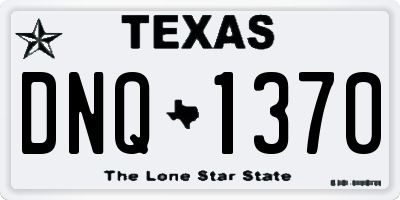 TX license plate DNQ1370