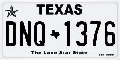 TX license plate DNQ1376