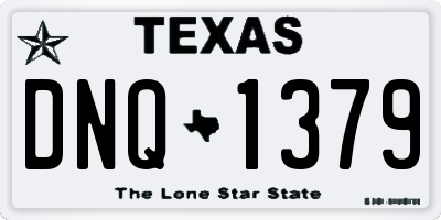 TX license plate DNQ1379
