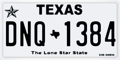 TX license plate DNQ1384