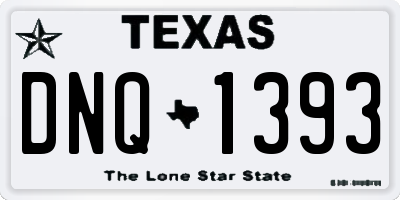 TX license plate DNQ1393