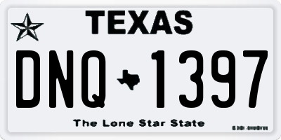 TX license plate DNQ1397