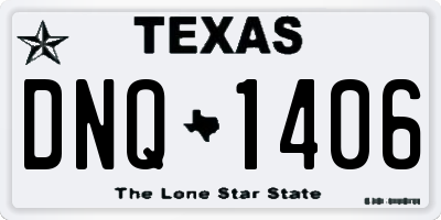 TX license plate DNQ1406