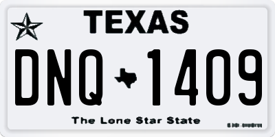 TX license plate DNQ1409
