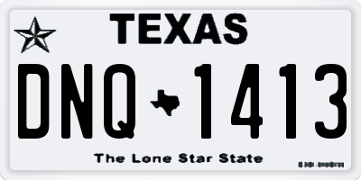 TX license plate DNQ1413