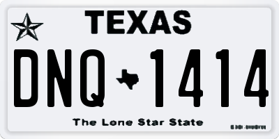 TX license plate DNQ1414