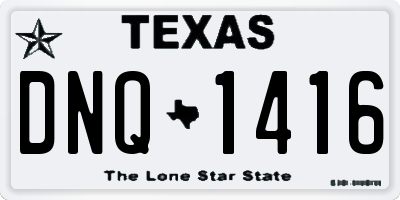 TX license plate DNQ1416