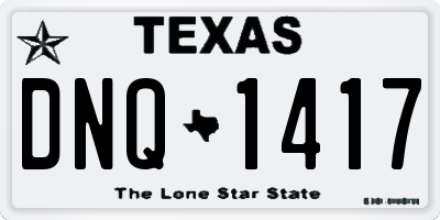TX license plate DNQ1417