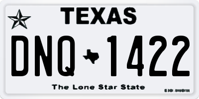TX license plate DNQ1422