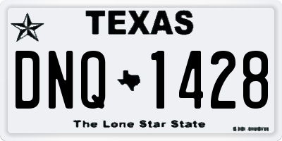 TX license plate DNQ1428