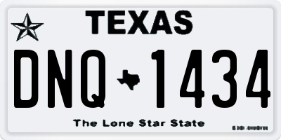 TX license plate DNQ1434